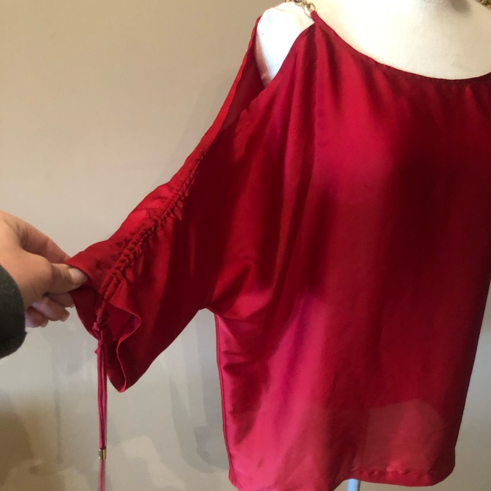 Micheal Kors red blouse